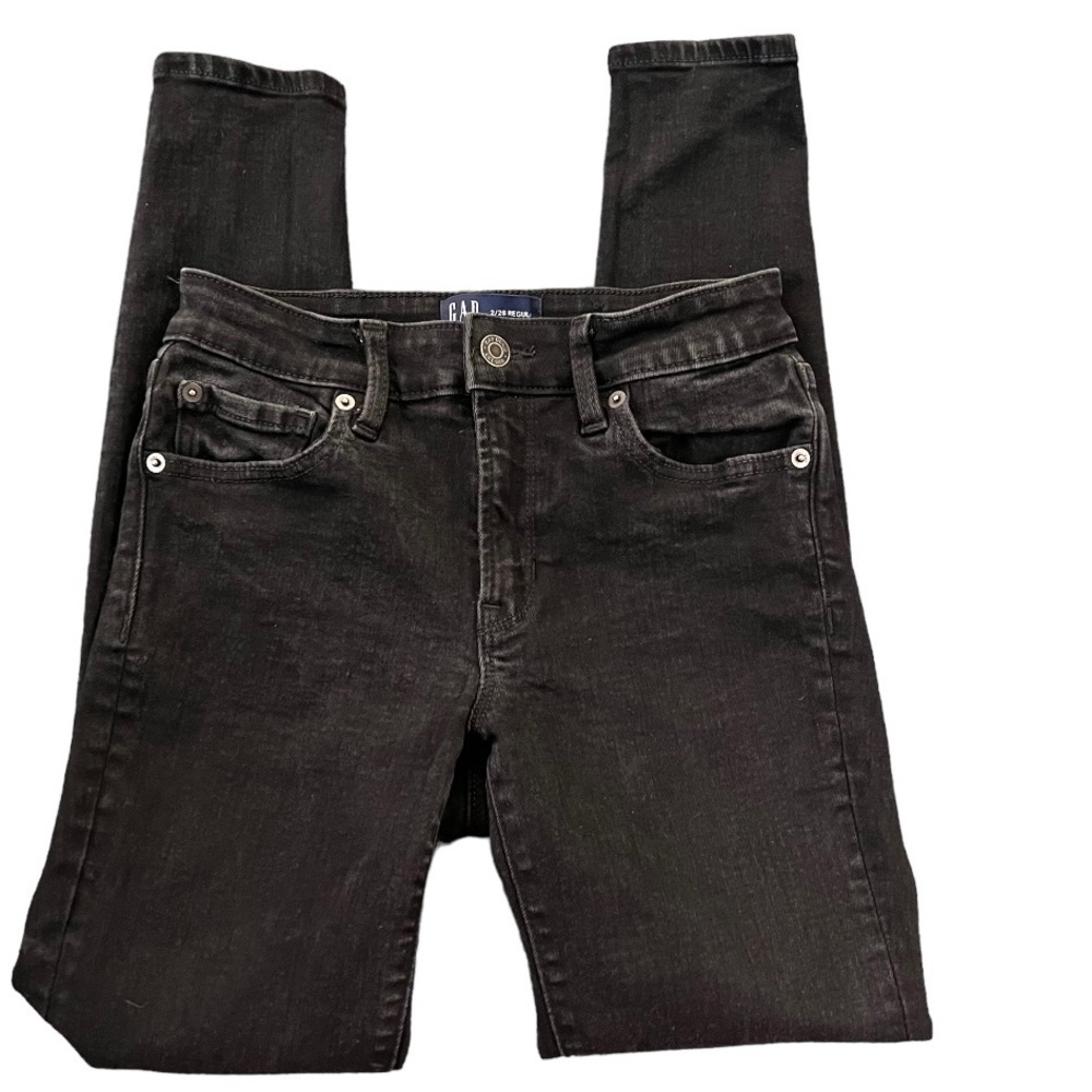 Gap Black Denim Universal Legging Mid Rise Size 2 / 26 Regular